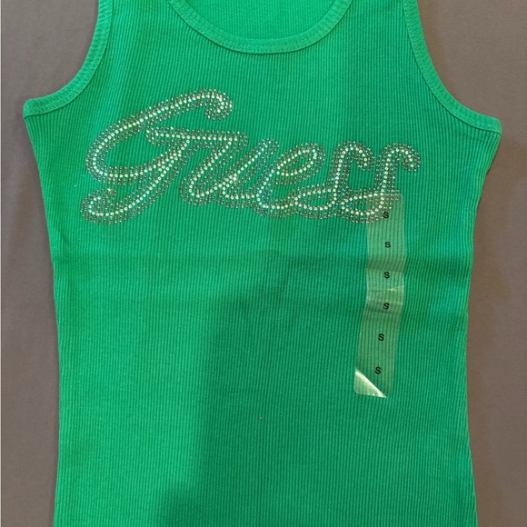 Guess Emerald Ribbed Tank Top - Picture 4 of 6